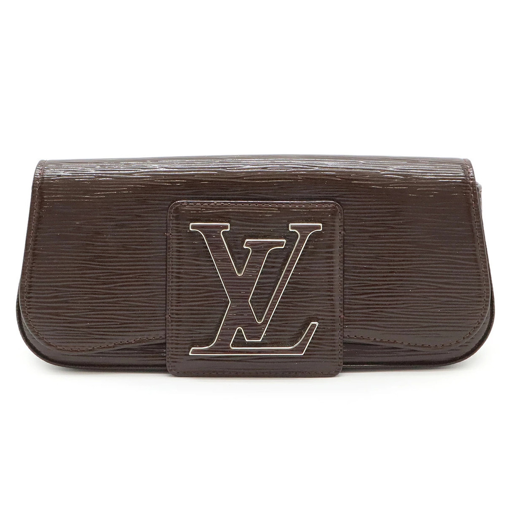 LOUIS VUITTON Epi Electric Pochette Soby Clutch Bag Prune Dark Bordeaux Purple